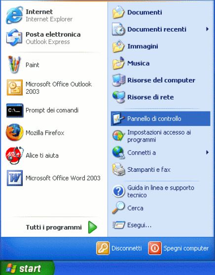 Start-meny i Windows XP